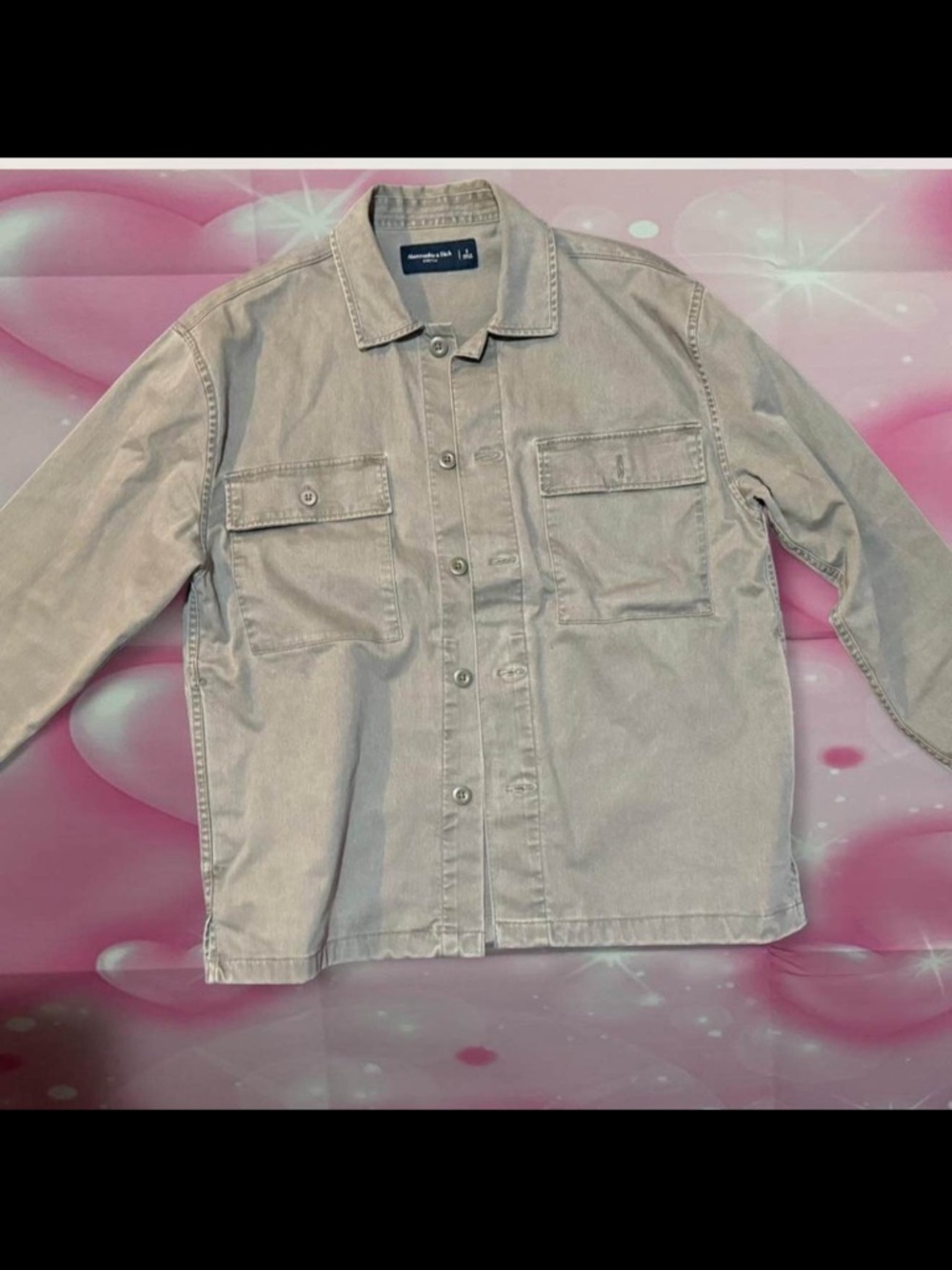 Abercrombie & Fitch Men's Light Gray Shirt Jacket